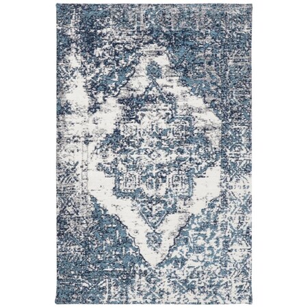 Safavieh 6 x 9 ft. Classic Vintage Rectangle Power Loomed Rug Blue & Ivory CLV703M-6